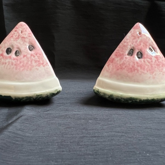 Vintage Ceramic Watermelon Slices Salt and Pepper Shakers - Picture 3 of 5